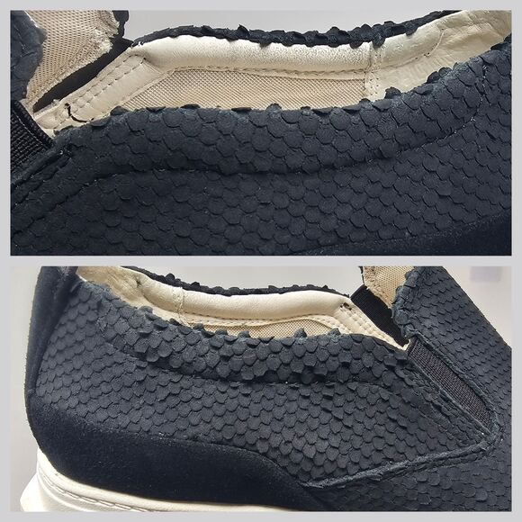 Sarto By Franco Sarto Lazer Platform Slip Ons Black Snake Embossed Leather Sz 7 - Picture 11 of 13